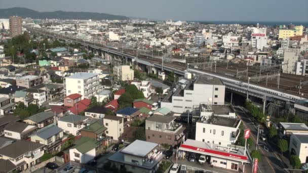 Японский поезд с пулями — стоковое видео