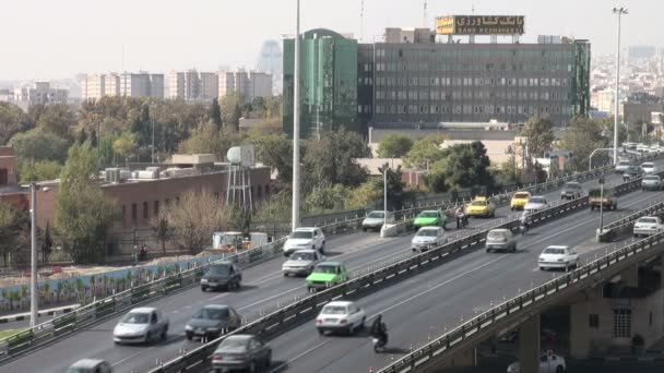 Tráfego na cidade de Teerã — Vídeo de Stock