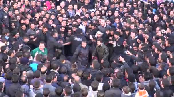 People take part in a massive parade — Stock Video