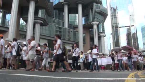 Des manifestants participent à un rassemblement — Video