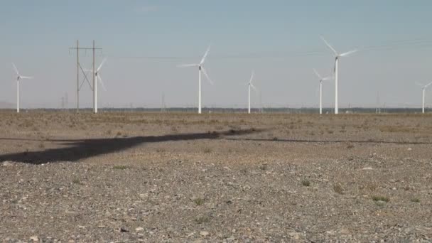 Przegląd chiński windfarm — Wideo stockowe