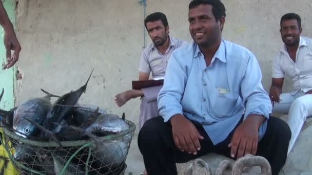 Klein vissersdorpje in Iran. — Stockvideo