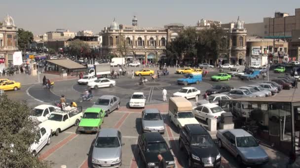 Trafik-enheter i Teheran city — Stockvideo