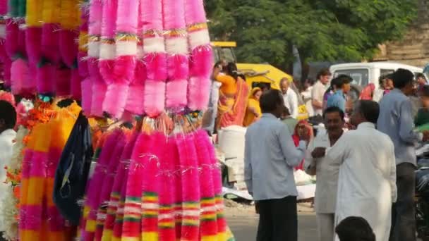 Market scene in Jaipur — Stock Video