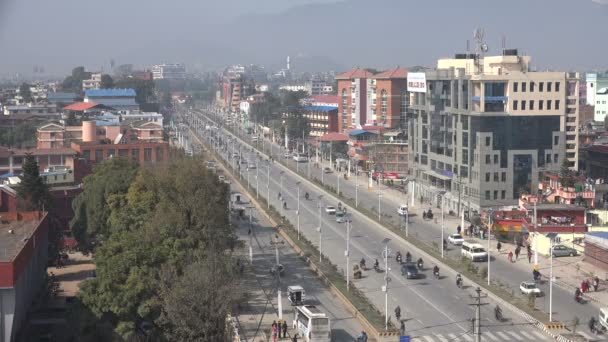 Zakendistrict in Kathmandu — Stockvideo