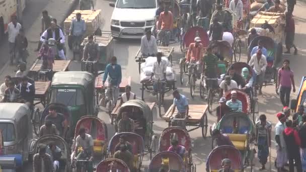 Trafikstockning i Dhaka — Stockvideo