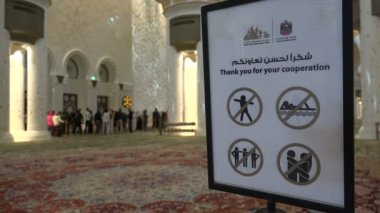 Şeyh Zayed camii kural ve yönetmelikleri