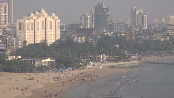 Bombaj Chowpatty Beach — Stock video