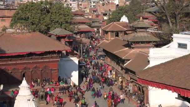 Durbar platz in kathmandu — Stockvideo