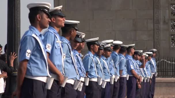 Navy personnel in India — Stock Video