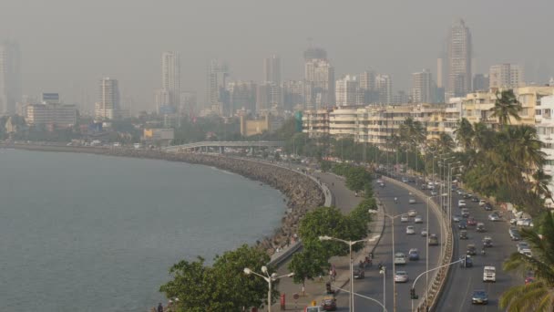 Traffic  across Marine Drive — Stock Video