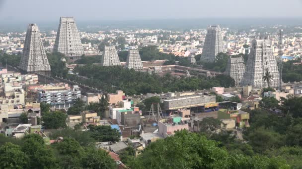 Annamalaiyar tempel complex in tiruvannamalai — Stockvideo