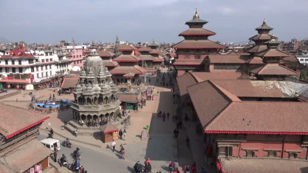 Plac Patan Durbar w Nepalu — Wideo stockowe