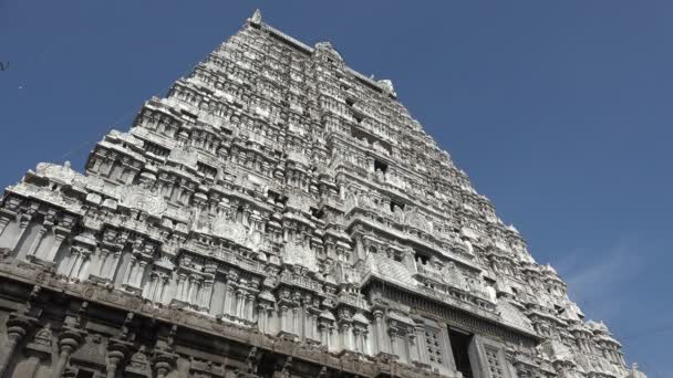 Hermosa torre de un complejo de templos — Vídeos de Stock