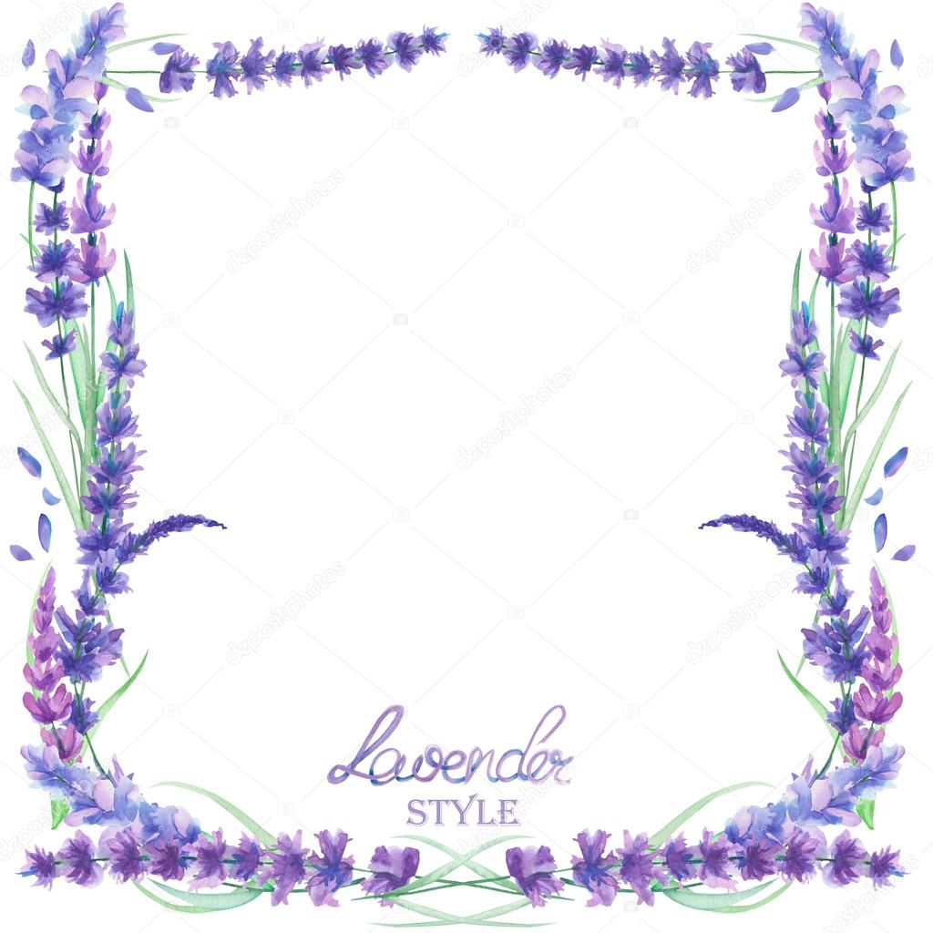 Bordr of purple lilac flowers and white frame for text and invitation. Top  view Stock Photo - Alamy