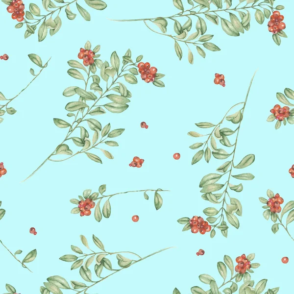 원활한 꽃 수채화 카우베리 패턴 — 스톡 사진