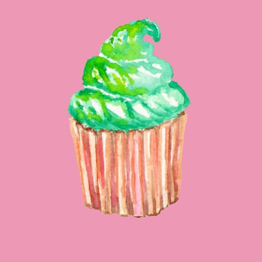 lezzetli muffin krema ile