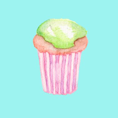 lezzetli muffin krema ile
