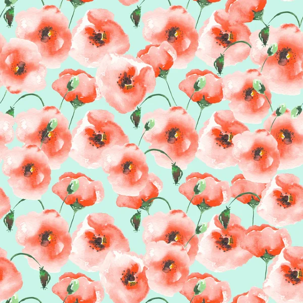 Pattern with a poppies