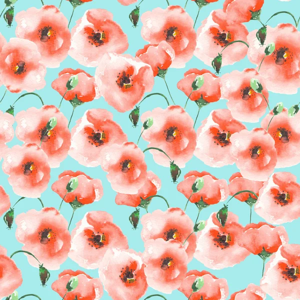 Pattern with a poppies