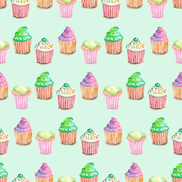Pattern with muffins — Stock Image Pattern with muffins Royalty Free Stock Images
