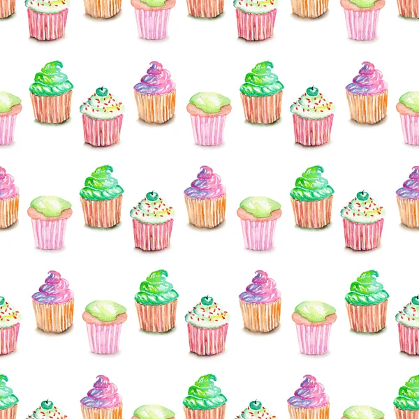 Pattern with muffins — Stock Image Pattern with muffins Royalty Free Stock Images