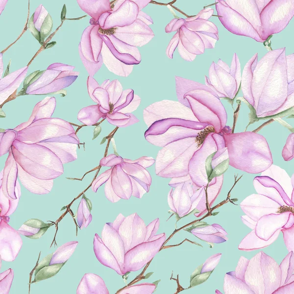 Patrón con magnolias — Foto de Stock