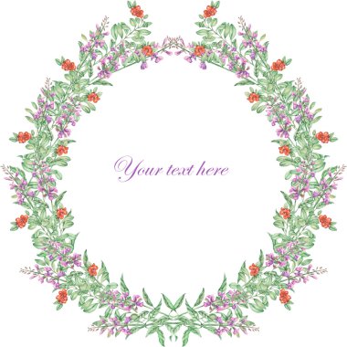 Ada çayı ve yabanmersini çelenk