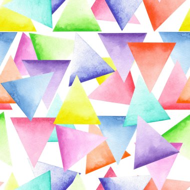 Parlak üçgenler ile kesintisiz geometrik desen