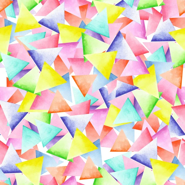 Бесшовный геометрический узор с яркими треугольниками — стоковое фото