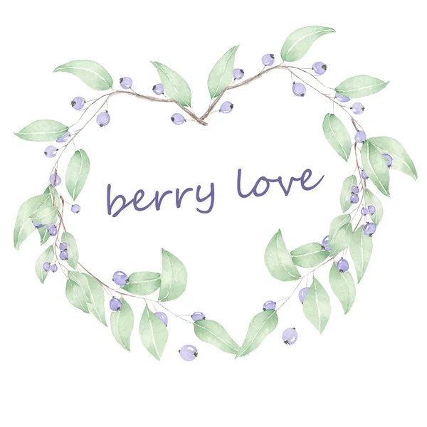 Wreath (frame) of blueberry — Stock Photo, Image