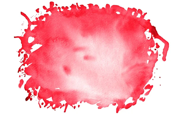 A watercolor red background with the blots for a text — Stock fotografie