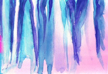 Watercolor colorful background, pink, purple, blue colors