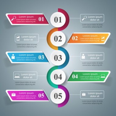 Gri arkaplanda bilgi tasarımı.