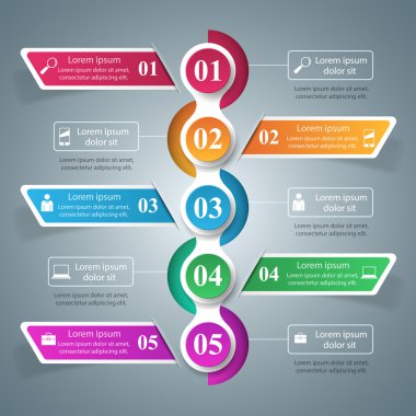 Gri arkaplanda bilgi tasarımı.