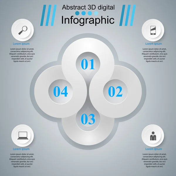 Εικονογράφηση φορέας στυλ origami Infographics επιχειρήσεων. Εικονίδιο λάμπας. Ελαφριά εικονίδιο. — Διανυσματικό Αρχείο