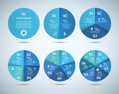 İş Infographics origami stil vektör çizim. Çember altı ayarla.