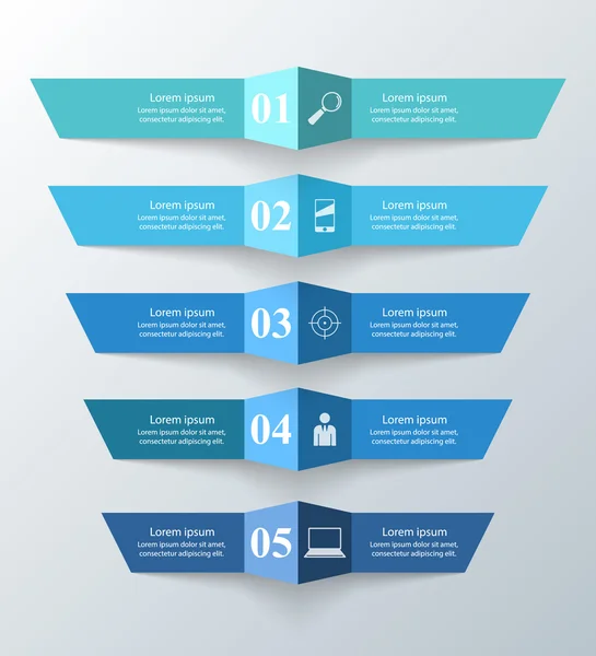 Infographic 디자인 및 마케팅 서식 파일 아이콘. — 스톡 벡터