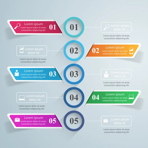 Absztrakt 3D digitális illusztráció Infografika. — Stock Vector