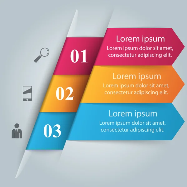 Šablona 3D infografického designu a marketingové ikony. — Stockový vektor