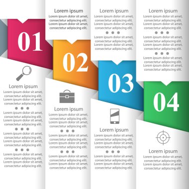 3B bilgi tasarım şablonu ve pazarlama simgeleri.