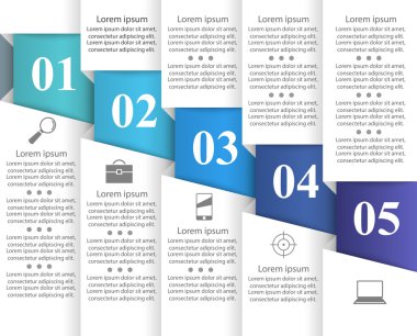 3B bilgi tasarım şablonu ve pazarlama simgeleri.