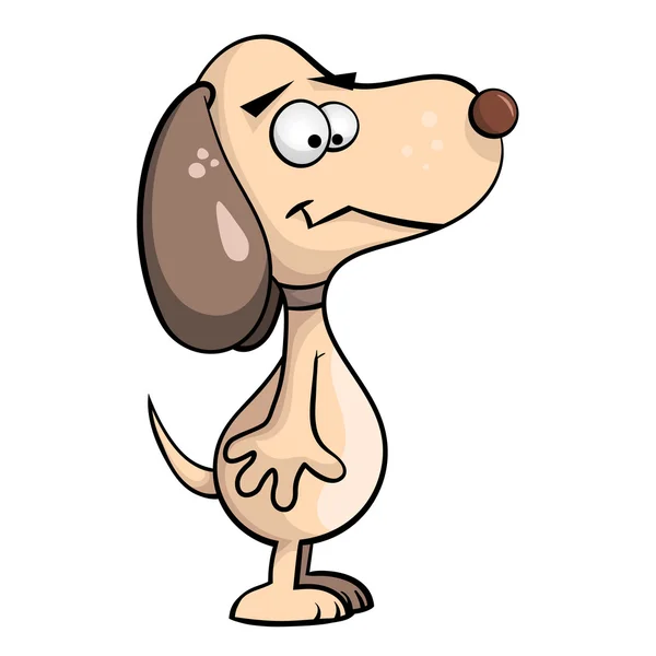 Grappige gele hond - vectorillustratie. — Stockvector