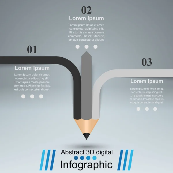 Business infografiky. Ikona tužky. — Stockový vektor