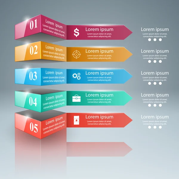 Abstrakte 3D digitale Illustration Infografik. — Stockvektor