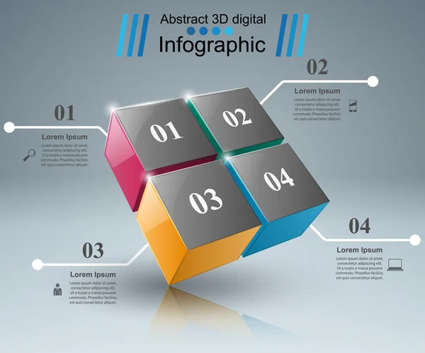 Επιχείρηση Infographics origami στυλ εικονογράφηση φορέας. — Διανυσματικό Αρχείο