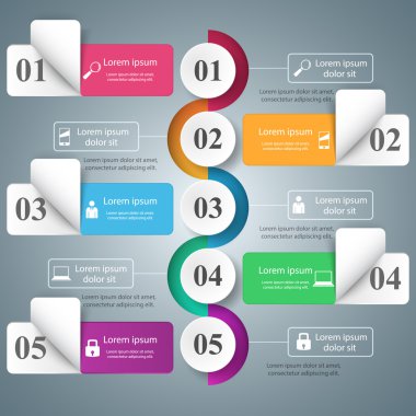 Yol Infographic tasarım şablonu ve pazarlama simgeler.