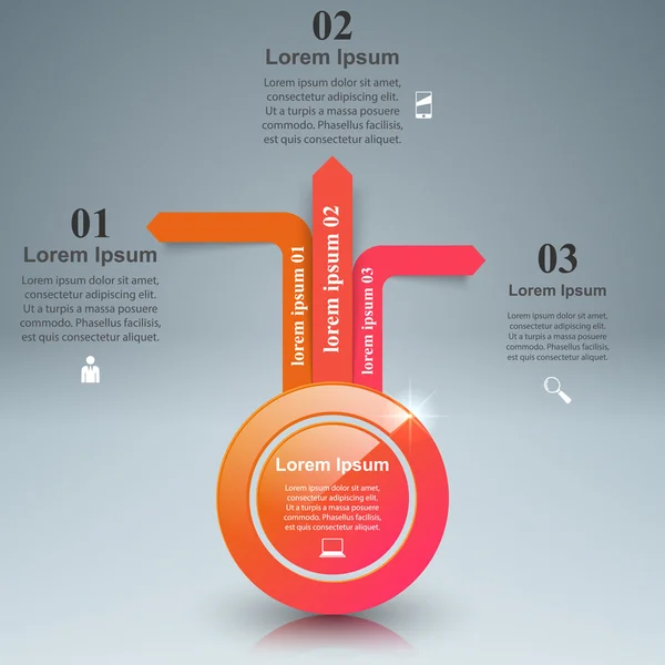 Infografía abstracta de la ilustración digital 3D. — Archivo Imágenes Vectoriales