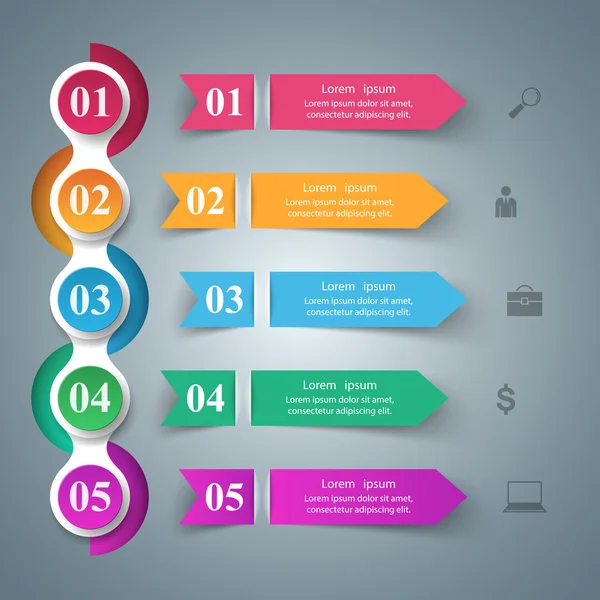 Infografía abstracta de la ilustración digital 3D. — Archivo Imágenes Vectoriales