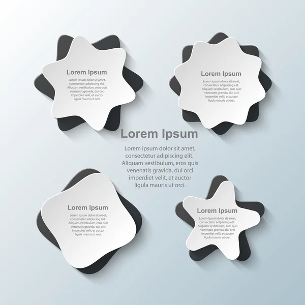 Vektör modern star afiş arka plan. Soyut 3d dijital illüstrasyon Infographic.